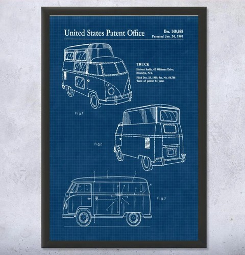 Vintage camper van - van, patent