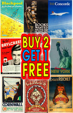 VARIED METAL POSTER, retro